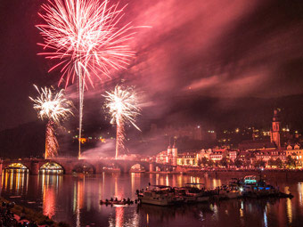 Heidelberg Castle Illumination with fireworks