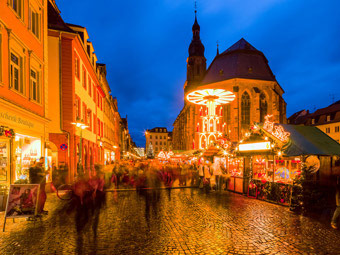 Die Altstadt beim Heidelberger Weihnachtsmarkt