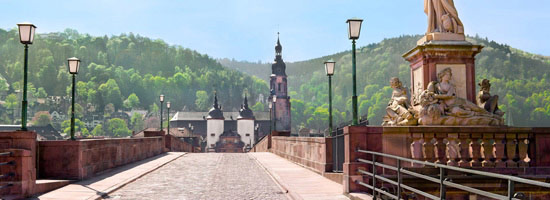 Alte Brücke in Heidelberg am Neckar